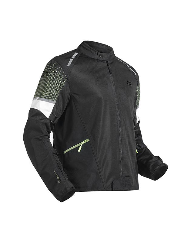 Royal Enfield Streetwind Eco 3 Riding Jacket in Red, Green and Grey