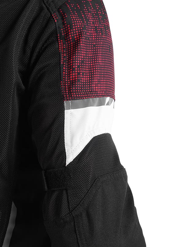 Royal Enfield Streetwind Eco 3 Riding Jacket in Red, Green and Grey