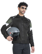Royal Enfield Streetwind Eco 3 Riding Jacket in Red, Green and Grey