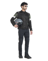 Royal Enfield Streetwind Eco 3 Riding Jacket in Red, Green and Grey