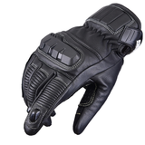 BBG RidePro KNOX black leather motorcycle riding gloves