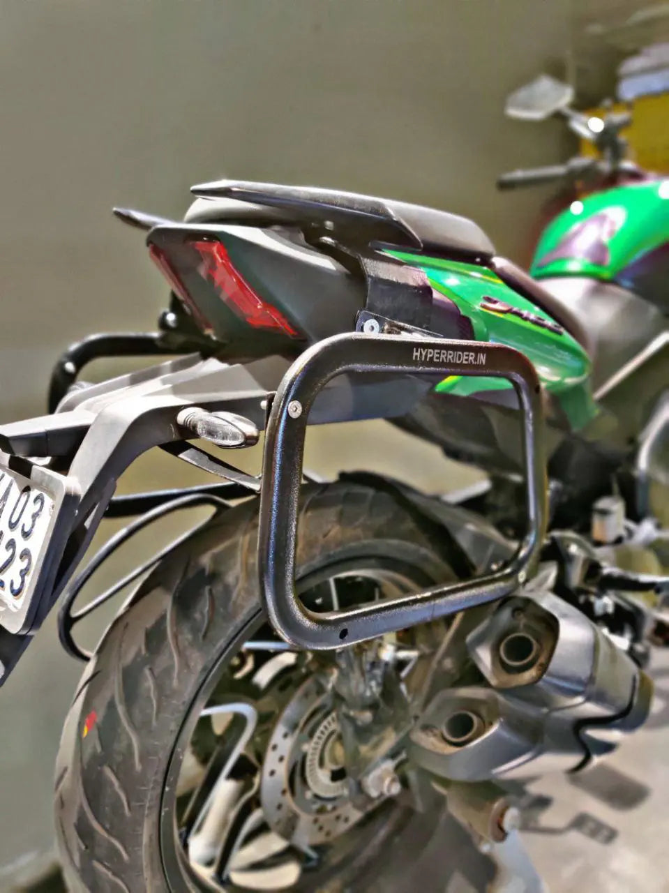 Hyperrider Saddle Stay Type 1 for Bajaj Dominar 250 Dominar 400 and Dominar UG universal motorcycle pannier box mount