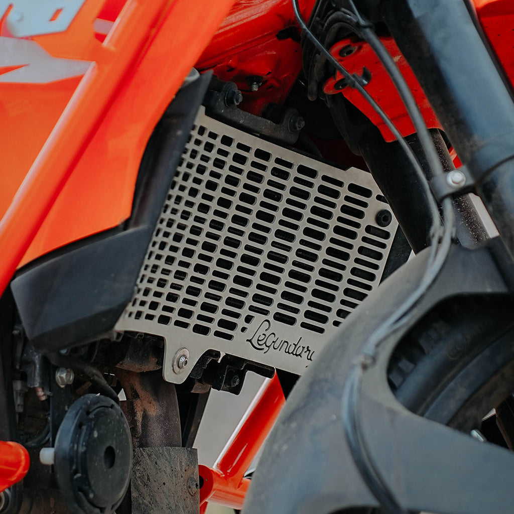 Legundary Custom KTM 390 Enduro R Vector Radiator Grill Silver aluminium radiator guard protector