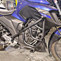 Hyperrider Heavy Duty Crash Guard for Yamaha FZ 250 BS6 with CNC Delrin Frame Sliders
