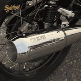 Bycology Rhino Racing Grenade V5 stainless steel exhaust for Royal Enfield Continental GT 650 in Chrome and Black Chrome
