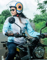 Royal Enfield Tourer Women’s Riding Jacket in Blue and Golden