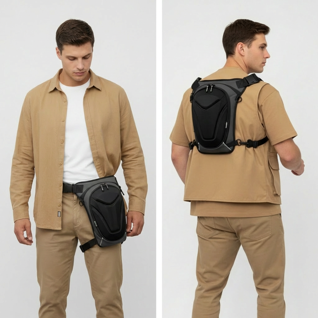 Vantora ARC 4-in-1 Travel Bag Convertible Crossbody Sling Thigh Bag Waist Pouch and Motorcycle Tank Bag
