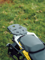 Legundary Custom Huckitta Carrier Plate for Suzuki V-Strom 800DE Black Mild Steel Top Rack Luggage Mount