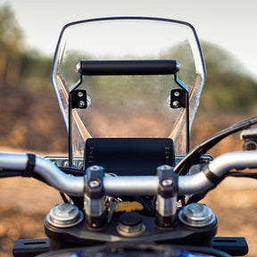 Legundary Ploigos GPS mount black installed on Hero Xpulse 210 handlebar