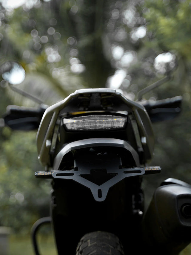 Legundary Custom tail tidy for Hero Xpulse 200 4V black mild steel fender eliminator rear setup