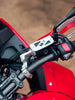 Legundary Custom Tricorn front oil cap for Honda NX500 in silver aluminium, CNC-machined engine oil cover with premium finish and precise fit.