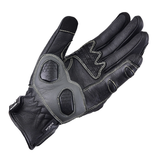 BBG RidePro KNOX black leather motorcycle riding gloves