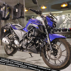 Hyperrider Heavy Duty Crash Guard for Yamaha FZ 250 BS6 with CNC Delrin Frame Sliders