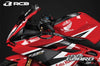 RCB GP3 black carbon fibre motorcycle lever guard set, part 01H0084B