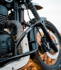 Moto Torque Crash Guard with Dual Sliders for Yezdi Scrambler