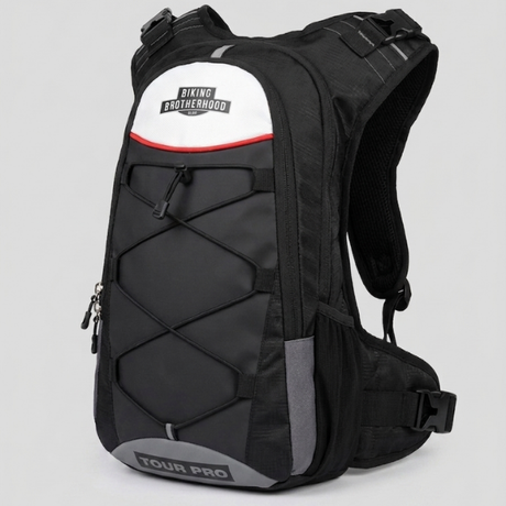 BBG TourPro 12L motorcycle backpack with 2L hydration bladder