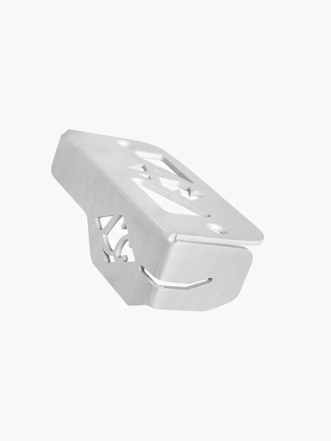 Legundary Custom Tricorn front oil cap for Honda NX500 in silver aluminium, CNC-machined engine oil cover with premium finish and precise fit.