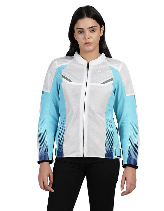 Royal Enfield Tourer Women’s Riding Jacket in Blue and Golden