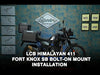 Legundary Custom Himalayan 411 Fort Knox Side Box Bolt-On Mounts Black Mild Steel Pannier Brackets