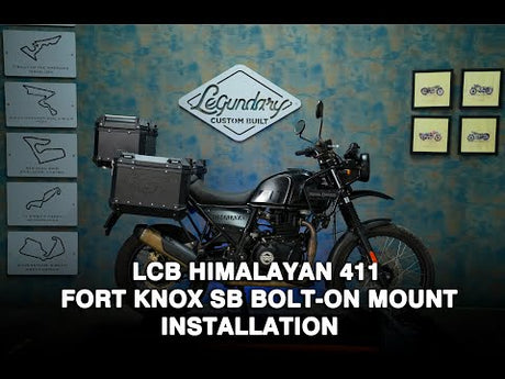 Legundary Custom Himalayan 411 Fort Knox Side Box Bolt-On Mounts Black Mild Steel Pannier Brackets