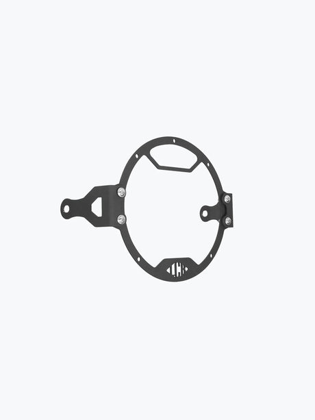 Legundary Custom Oculus headlight shield for Royal Enfield Hunter 350 black mild steel polycarbonate protector
