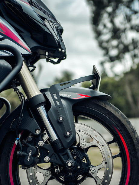 Legundary Custom Brooch Number Plate Holder for Bajaj Pulsar NS400Z Black Mild Steel Tail Tidy License Plate Mount