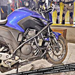 Hyperrider Heavy Duty Crash Guard for Yamaha FZ 250 BS6 with CNC Delrin Frame Sliders