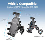 EDYELL 360 Degree Anti-Shake Motorcycle Phone Mount Holder for 5.4-6.9 Inch Smartphones