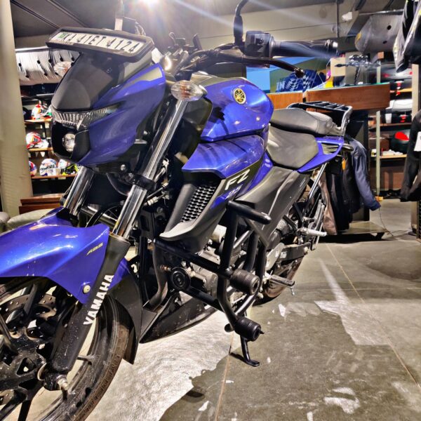 Hyperrider Heavy Duty Crash Guard for Yamaha FZ 250 BS6 with CNC Delrin Frame Sliders