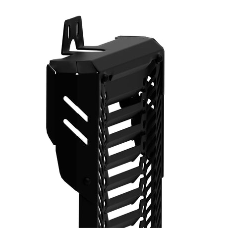 Auto Engina gloss black aluminium and mild steel radiator guard for Triumph Speed 400