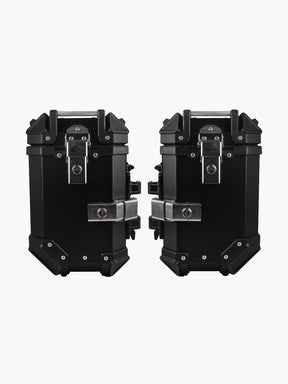 Legundary Custom Fort Knox Series SB 36L Aluminium Motorcycle Saddle Box Black Silver Touring Side Luggage Waterproof Hard Case