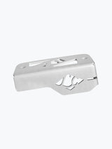 Legundary Custom Tricorn front oil cap for Honda NX500 in silver aluminium, CNC-machined engine oil cover with premium finish and precise fit.