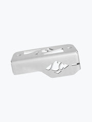 Legundary Custom Tricorn front oil cap for Honda NX500 in silver aluminium, CNC-machined engine oil cover with premium finish and precise fit.