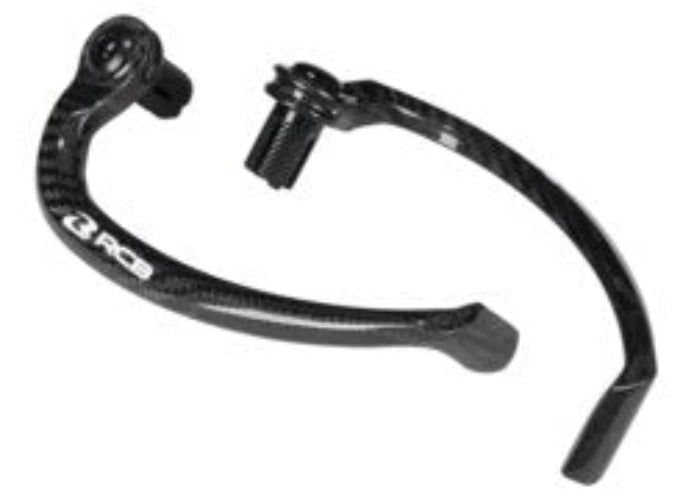 RCB GP3 black carbon fibre motorcycle lever guard set, part 01H0084B