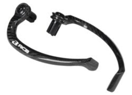 RCB GP3 black carbon fibre motorcycle lever guard set, part 01H0084B