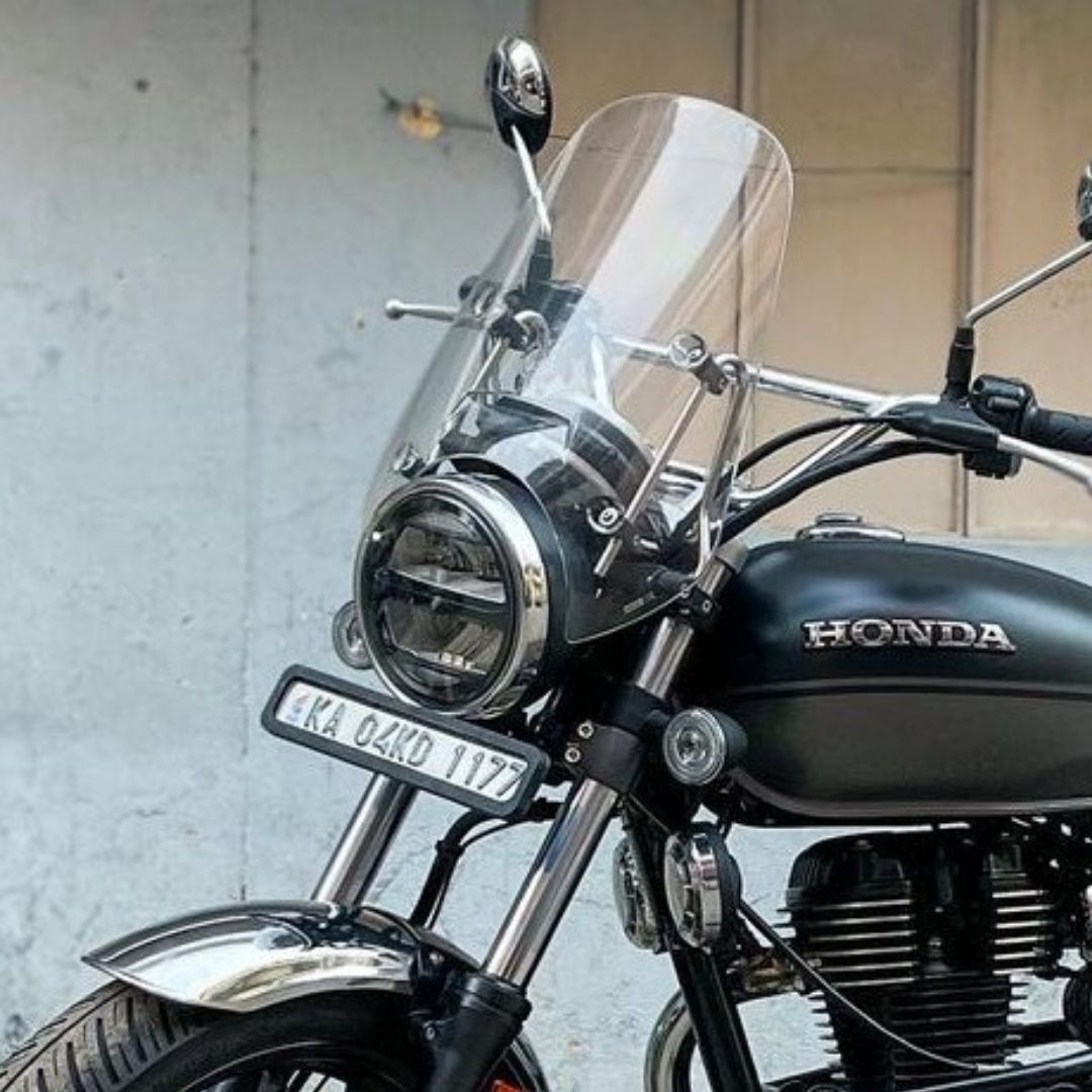 Hyperrider Touring Windshield for Honda Hness CB350 and Royal Enfield Meteor 350