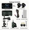 LBC Moto B3 Elite smart motorcycle display with dual 1080P cameras, TPMS sensors and remote control