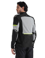 Royal Enfield Crossroader V2 Grey Neon riding jacket with CE armour