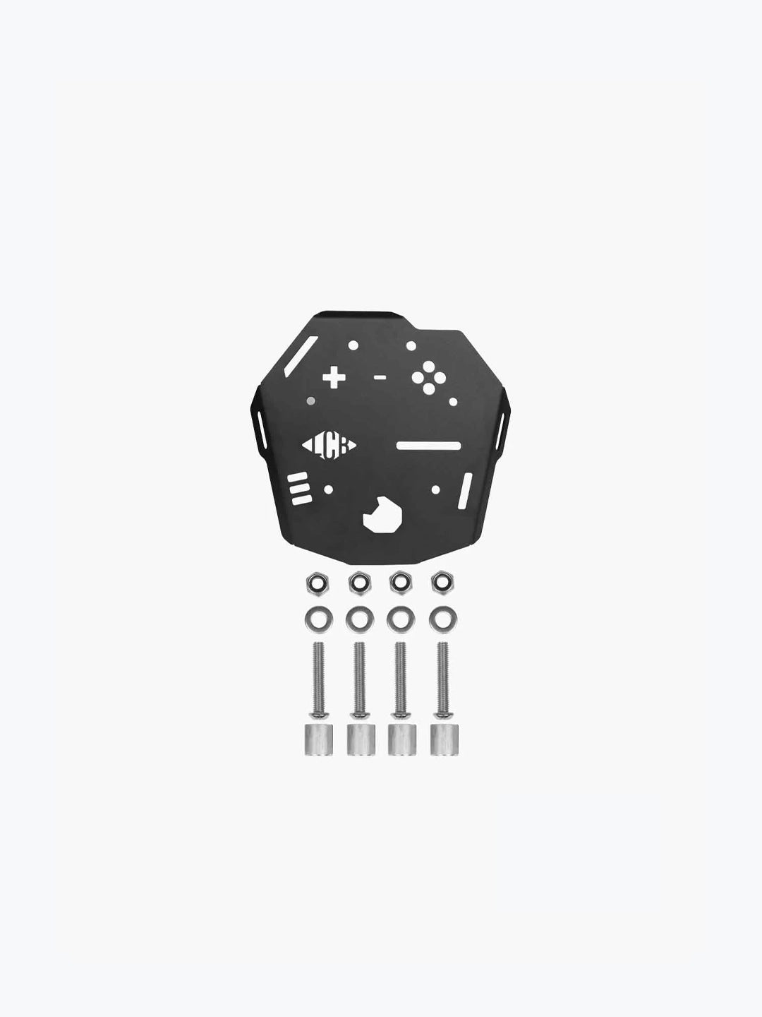 Legundary Custom Huckitta Carrier Plate for Suzuki V-Strom 800DE Black Mild Steel Top Rack Luggage Mount