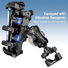 EDYELL 360 Degree Anti-Shake Motorcycle Phone Mount Holder for 5.4-6.9 Inch Smartphones