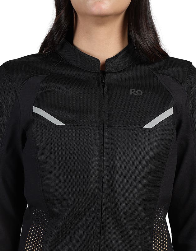 Royal Enfield Tourer Women’s Riding Jacket in Blue and Golden