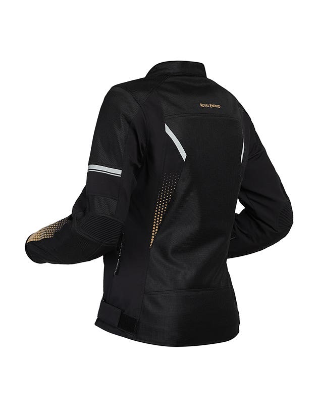 Royal Enfield Tourer Women’s Riding Jacket in Blue and Golden
