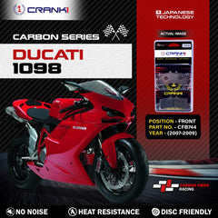 CRANK1 CFB744 carbon front brake pads for Ducati 1098 2007-2009
