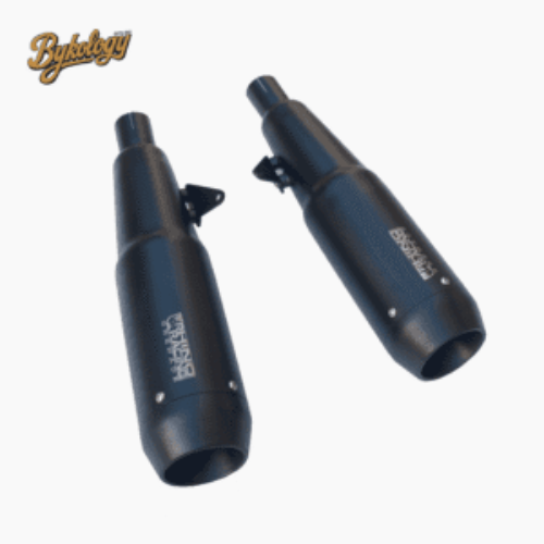 Bycology Rhino Racing Grenade V5 stainless steel exhaust for Royal Enfield Continental GT 650 in Chrome and Black Chrome