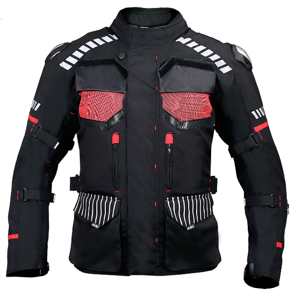 BBG Adventure Riding Jacket for men with chest guard, CE Level 2 armour, waterproof rain jacket and removable thermal jacket