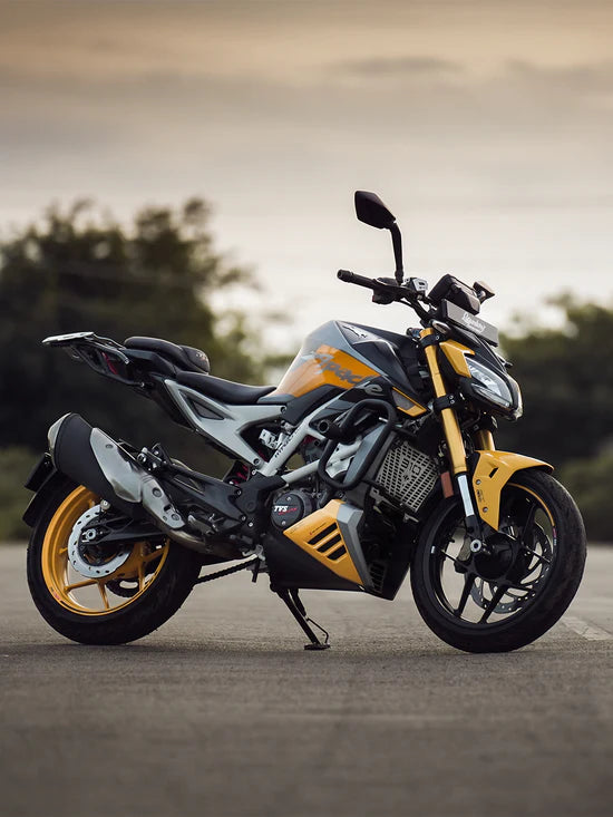 Legundary Custom Thanos Crash Guard with Slider for TVS Apache RTR 310 Black Mild Steel Engine Protection