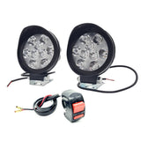 HJG Projector Angel Eyes LED Fog Light For Bike Universal For All Bike (Blue Angel Eyes, 1pc)