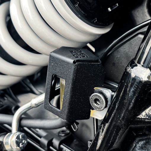 Hyperrider Rear Fluid Reservoir Cover for KTM Duke Gen 3 Husqvarna Svartpilen 250 401 Black Silver
