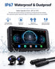 LBC Moto B3 Elite smart motorcycle display with dual 1080P cameras, TPMS sensors and remote control