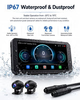 LBC Moto B3 Elite smart motorcycle display with dual 1080P cameras, TPMS sensors and remote control